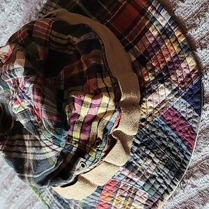 Patch work bucket garden hat